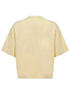 Logo Crew Neck Short Sleeve T-Shirt Yellow - ACNE STUDIOS - BALAAN 4