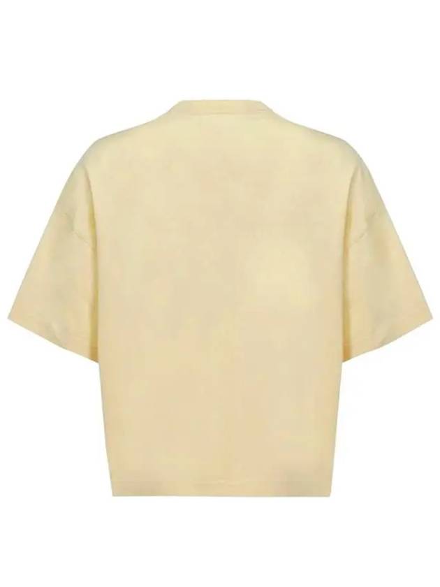 Logo Crew Neck Short Sleeve T-Shirt Yellow - ACNE STUDIOS - BALAAN 4