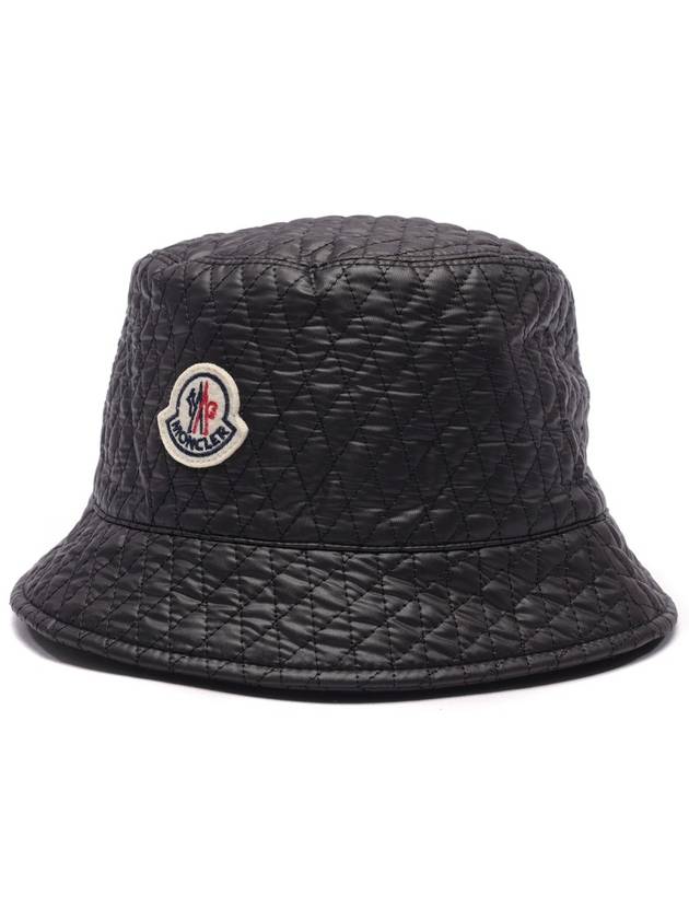 Quilted Nylon Bucket Hat Black - MONCLER - BALAAN 4