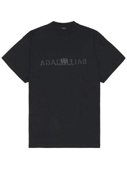 Logo Print Short Sleeve T-Shirt Black - BALENCIAGA - BALAAN 2