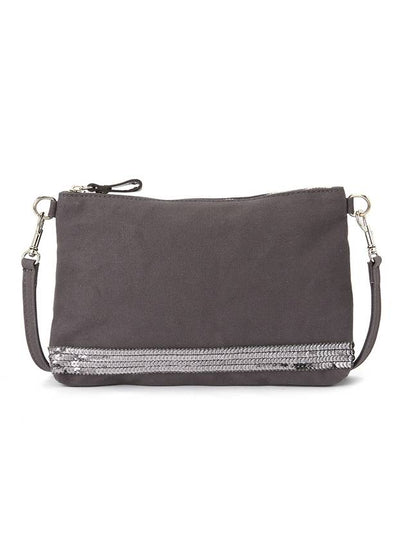 Women's Zipper Clutch Bag Anthracite - VANESSA BRUNO - BALAAN 2