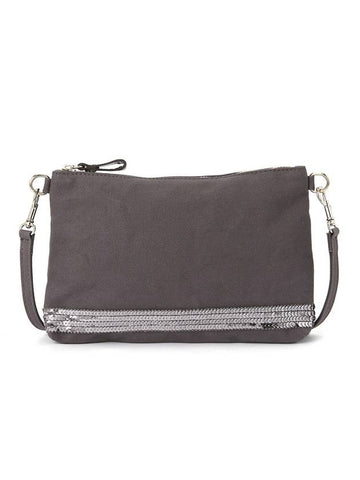 Women's Zipper Clutch Bag Anthracite - VANESSA BRUNO - BALAAN 1