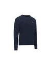 Men's ORB Embroidery Logo Crew Neck Sweatshirt Navy - VIVIENNE WESTWOOD - BALAAN 3