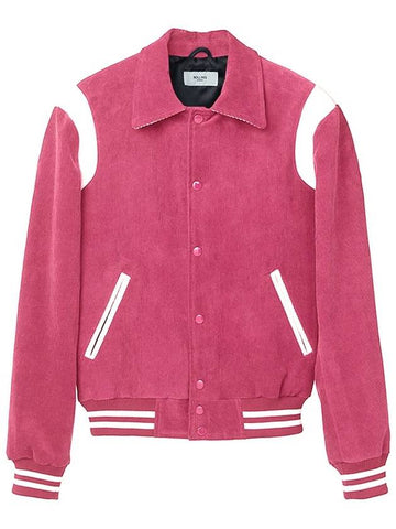 CORDUROY VARSITY JACKET PINK - ROLLING STUDIOS - BALAAN 1