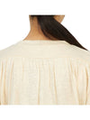 Women's Puff Sleeve Linen Blouse Beige - VANESSA BRUNO - BALAAN 8