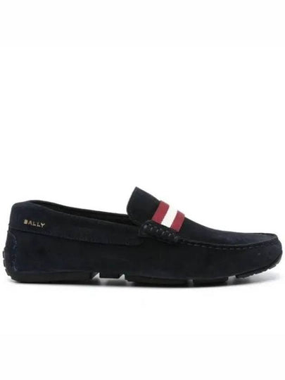 Perthy Suede Loafers Navy - BALLY - BALAAN 2