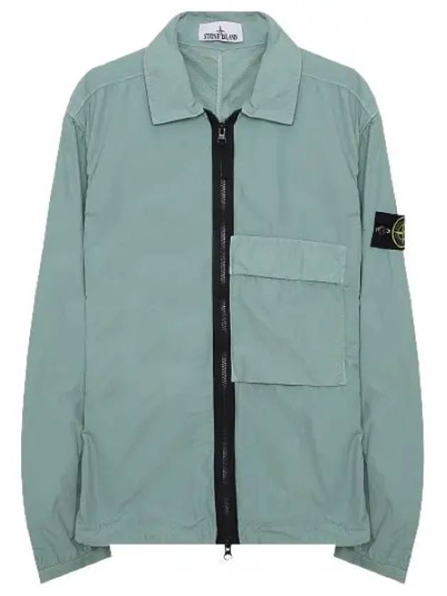 Naslan Garment Dyed Compass Patch Zip-up Jacket Sage Green - STONE ISLAND - BALAAN 2