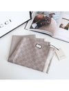 GG Microssima two-tone wool muffler beige - GUCCI - BALAAN.