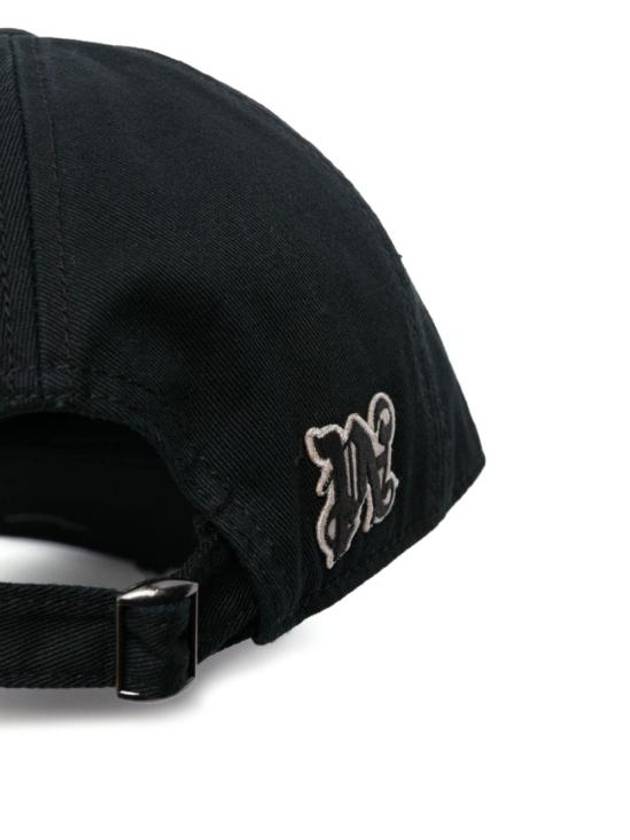 Gothic Logo Ball Cap Black - PALM ANGELS - BALAAN 3