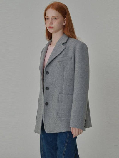 Over Fit Wool Twill Jacket Grey - OPENING SUNSHINE - BALAAN 2