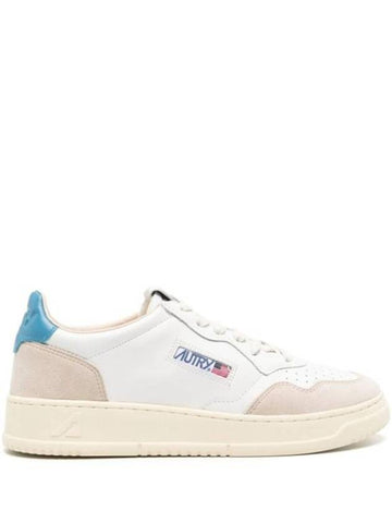 Medalist Leather Suede Blue Tab Low Top Sneakers White - AUTRY - BALAAN 1