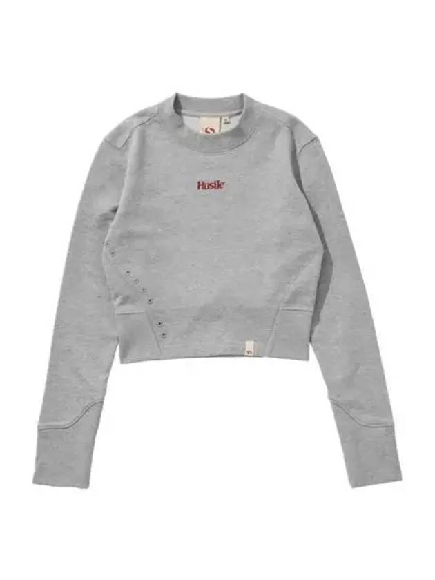 True Religion Hustle Crop Crew Neck Women s Melange - TRUE RELIGION - BALAAN 1