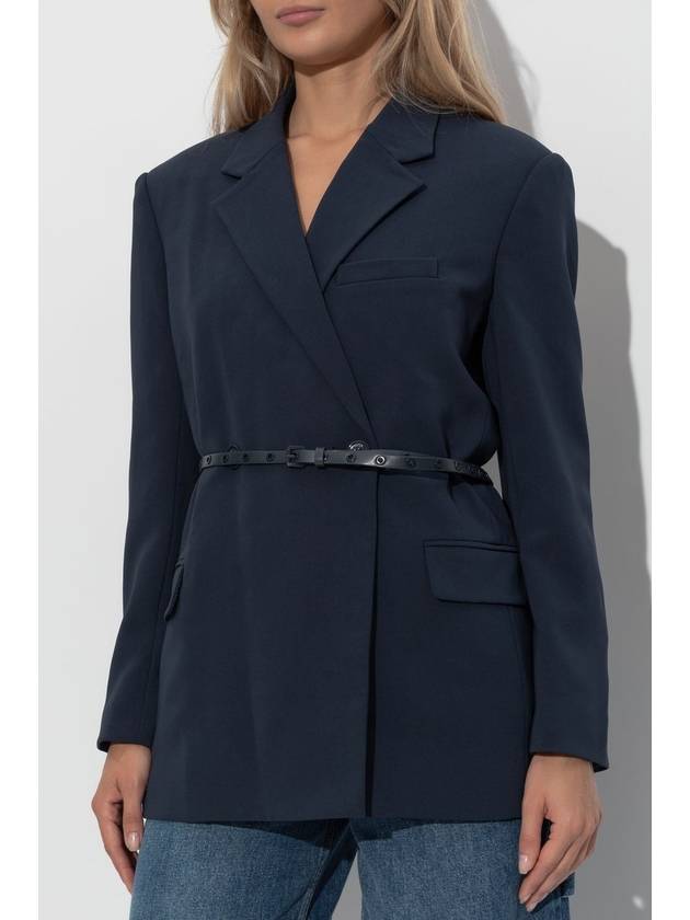 Michael Michael Kors Double-breasted Blazer, Women's, Navy Blue - MICHAEL KORS - BALAAN 3