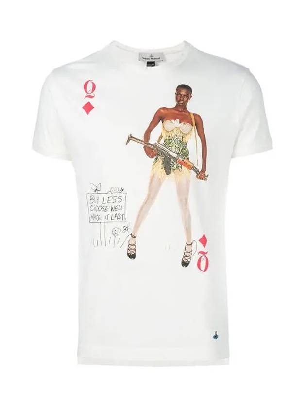 Vivien ORB Logo Queen Diamond Printing T Shirt S25GC0383 101 - VIVIENNE WESTWOOD - BALAAN 2