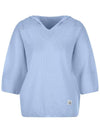 Whole garment hood loose fit knit MK3AP345 - P_LABEL - BALAAN 7