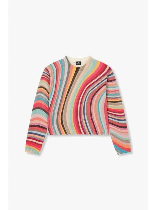 PS Women s Boucle Swirl Crew Neck Knit Multi - PAUL SMITH - BALAAN 1