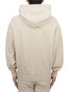 Embroidered Logo Organic Cotton Hoodie Beige - AMI - BALAAN 4