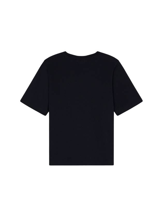 Handwriting Logo Cotton Short Sleeve T-Shirt Black - MAISON KITSUNE - BALAAN 3