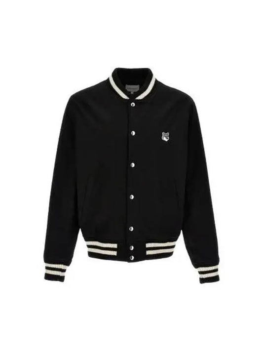 Satin Cotton Bomber Jacket Black - MAISON KITSUNE - BALAAN 2