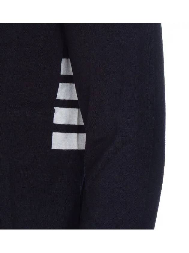 Wool Jersey 4-Bar Long Sleeve T-Shirt Navy - THOM BROWNE - BALAAN 10