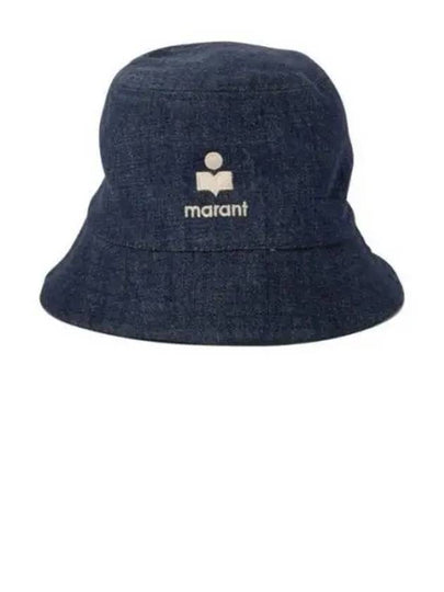 Haley Embroidered Logo Bucket Hat Blue - ISABEL MARANT - BALAAN 2