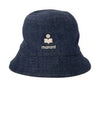 Haley Embroidered Logo Bucket Hat Blue - ISABEL MARANT - BALAAN 1