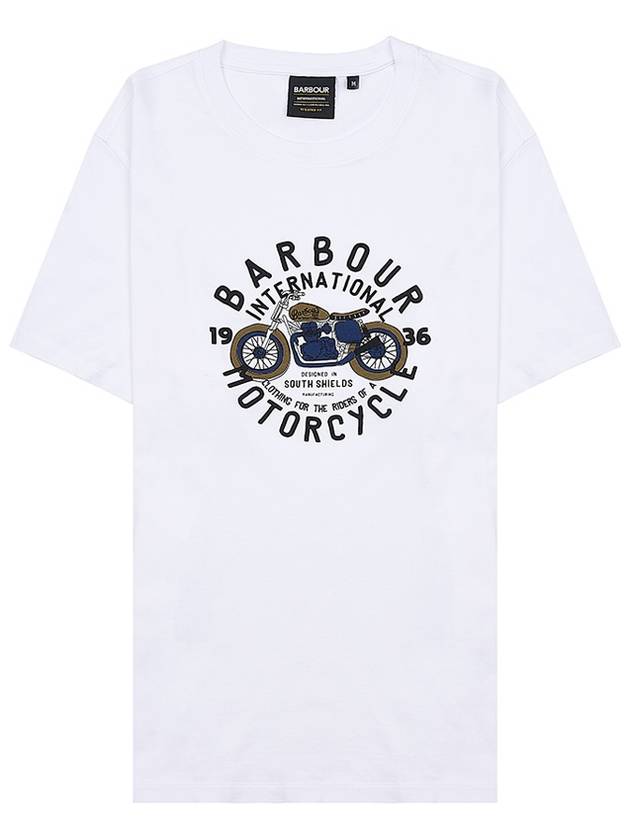 International Spirit Logo Print Short Sleeve T Shirt White - BARBOUR - BALAAN 10