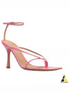 Stretch Leather Sandal Heels Pink - BOTTEGA VENETA - BALAAN 2