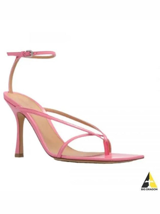 Stretch Leather Sandal Heels Pink - BOTTEGA VENETA - BALAAN 2