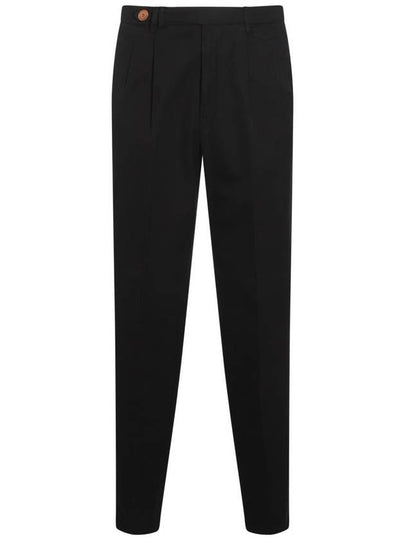 Pleated Detail Chino Straight Pants Black - BRUNELLO CUCINELLI - BALAAN 2