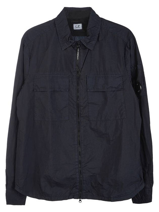 Lens Tailor L Shirt Zip-up Jacket Navy - CP COMPANY - BALAAN.