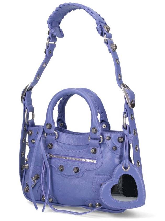 Neo Cargol Small Crocodile Embossed Leather Tote Bag Purple - BALENCIAGA - BALAAN 3