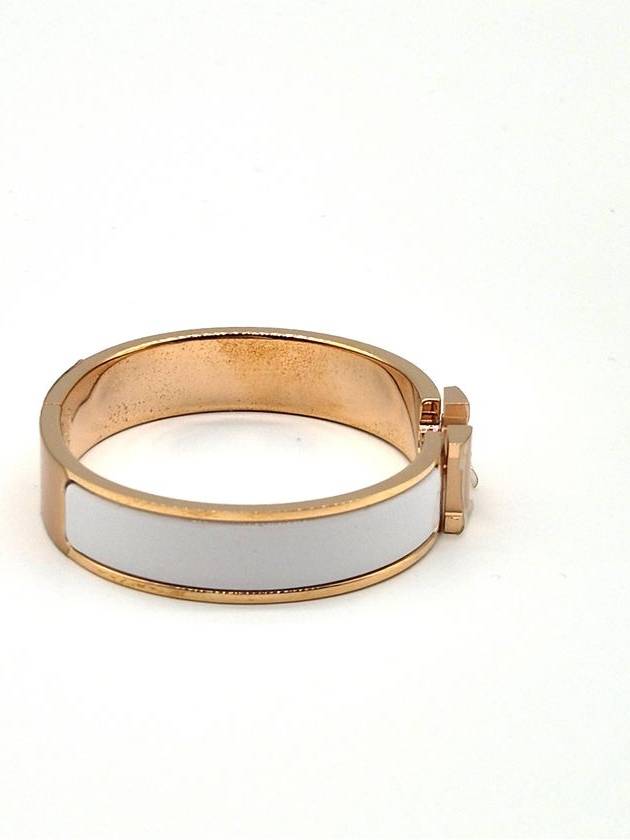 Clic H Bracelet Rose Gold Blanc - HERMES - BALAAN 7