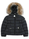 Kids BOEDTTE Hooded Fur Down Padded Jacket Black 1A00047 54A81 999 - MONCLER - BALAAN 2