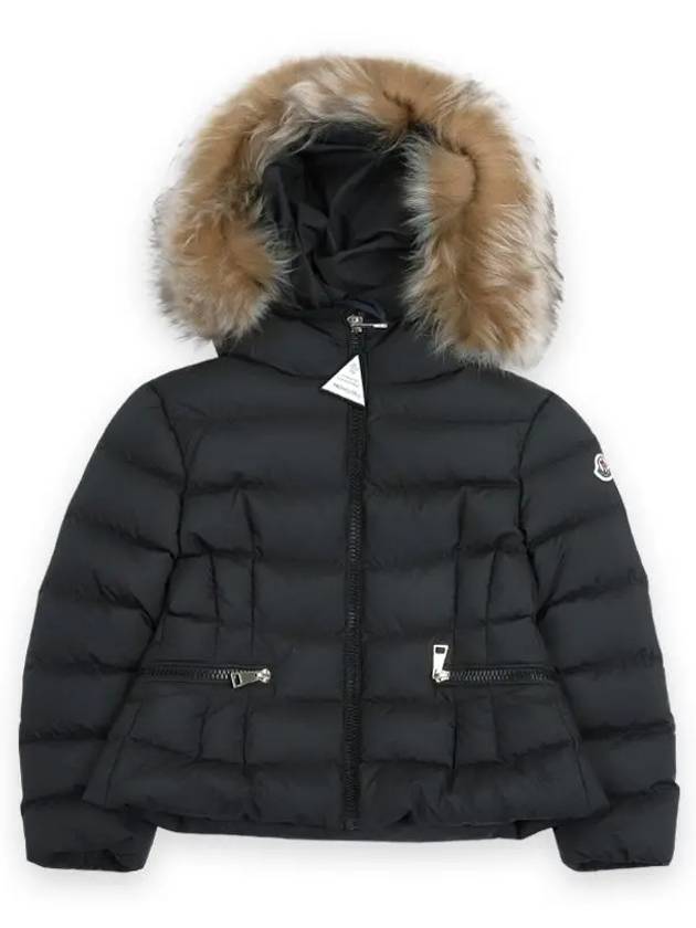 Kids BOEDTTE Hooded Fur Down Padded Jacket Black 1A00047 54A81 999 - MONCLER - BALAAN 2