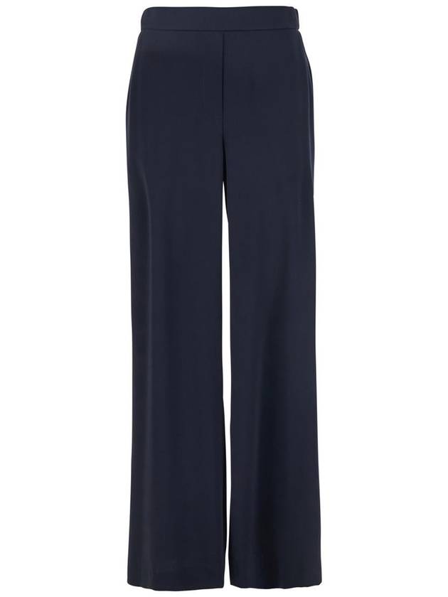 Blue Pants With Wide Leg And Elastic Rear Waist In Tech Fabric Woman - P.A.R.O.S.H. - BALAAN 1