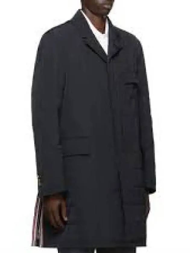 Men's Center Back Three Stripes Chesterfield Padded Single Coat Navy - THOM BROWNE - BALAAN 2