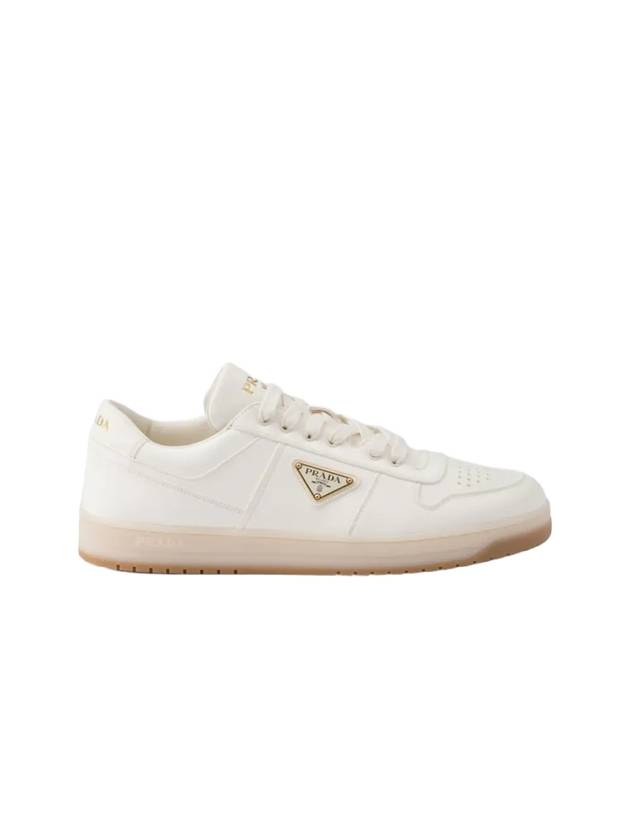 Downtown Nappa Leather Low Top Sneakers Ivory - PRADA - BALAAN 3