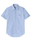 Men's Logo Classic Short Sleeve Shirt Light Blue - VIVIENNE WESTWOOD - BALAAN 3