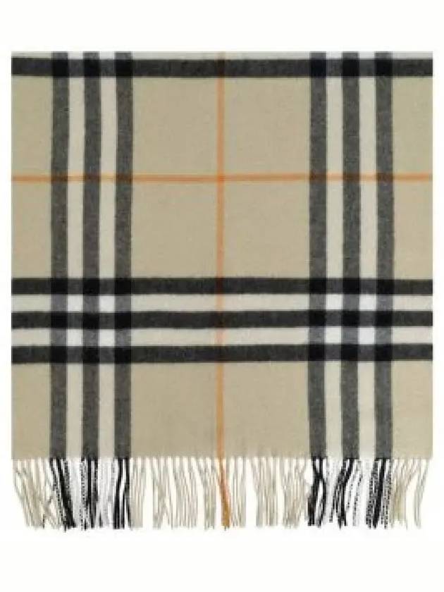 Wide Check Cashmere Scarf Beige - BURBERRY - BALAAN 2