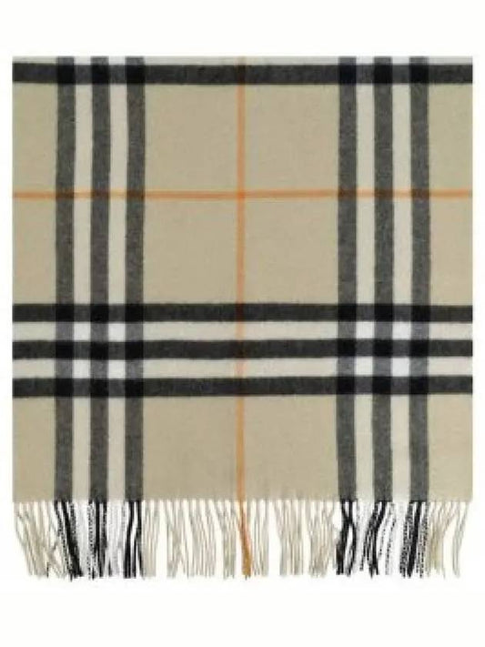 Wide Check Cashmere Scarf Beige - BURBERRY - BALAAN 2