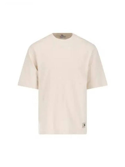 Cotton Short Sleeve T-Shirt Ivory - BURBERRY - BALAAN 2