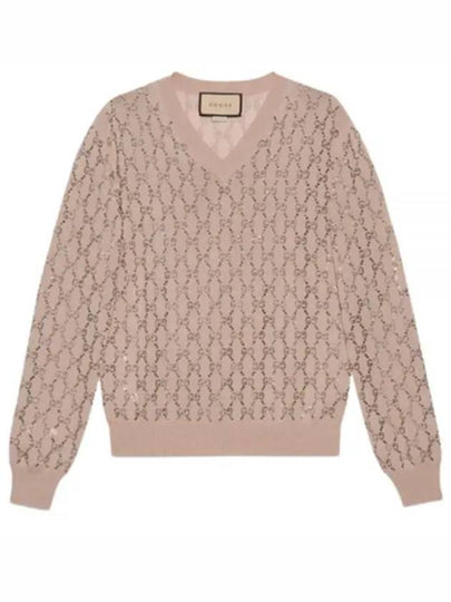 GG Crystal Wool Knit Top Pink - GUCCI - BALAAN 2