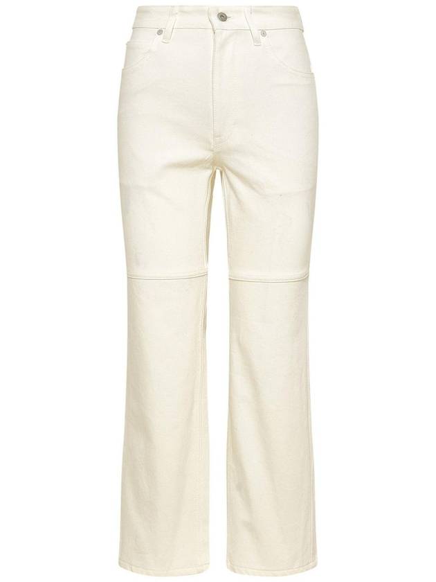 Women's Crop Flare Denim Jeans White - JIL SANDER - BALAAN 2