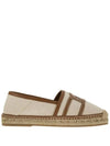 Kate Canvas Leather Espadrilles Shoes Beige - TOD'S - BALAAN 2