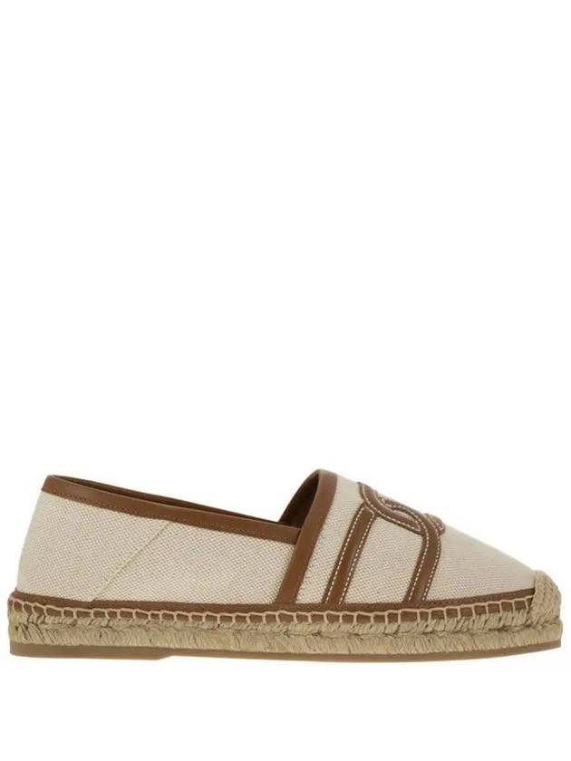 Kate Canvas Leather Espadrilles Shoes Beige - TOD'S - BALAAN 2