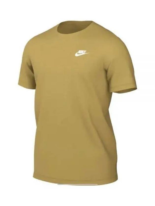 Sportswear Club Short Sleeve T-Shirt Yellow - NIKE - BALAAN 2