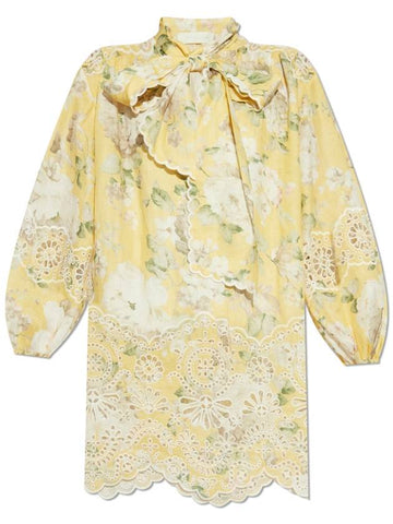 Zimmermann Dress With Floral Pattern, Women's, Yellow - ZIMMERMANN - BALAAN 1