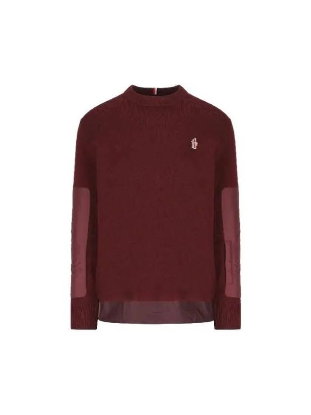 Men s Knitwear Grenoble Logo Patch Knit M9C00005 M1122464 - MONCLER - BALAAN 1