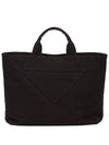 Man's Logo Embossing Canvas Tote Bag Black - PRADA - BALAAN 2